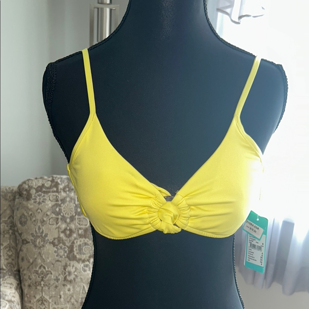 Seafolly Yellow Bikini Top